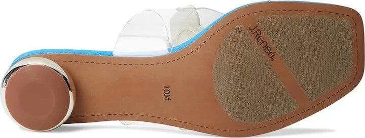 J. Renee Dolphi Women's Sandals Clear/Blue : 8 M (B), Synthetic - Image 3