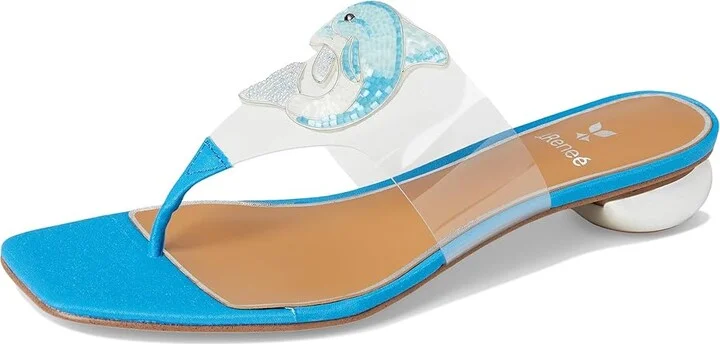 J. Renee Dolphi Women's Sandals Clear/Blue : 8 M (B), Synthetic - Image 5