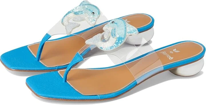 J. Renee Dolphi Women's Sandals Clear/Blue : 8 M (B), Synthetic