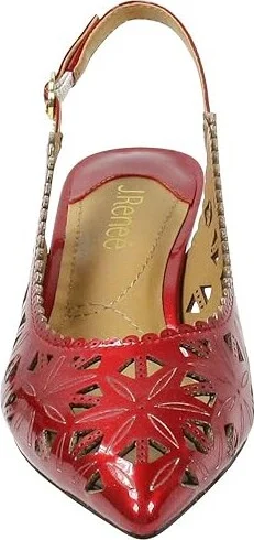 J. Renee Eloden Women's Shoes Red Pearl Patent : 8.5 M (B), Synthetic - Image 5