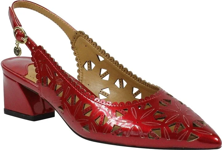 J. Renee Eloden Women's Shoes Red Pearl Patent : 8.5 M (B), Synthetic