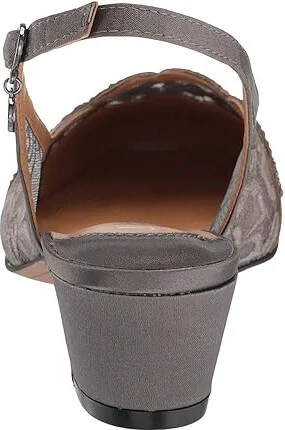J. Renee Faleece Women's Shoes Dark Grey Satin : 8 N (AA), Textile - Image 5