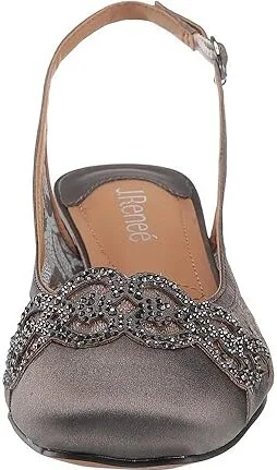 J. Renee Faleece Women's Shoes Dark Grey Satin : 8 N (AA), Textile - Image 6