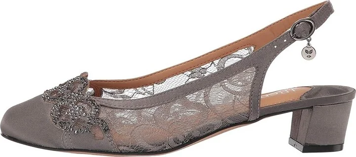 J. Renee Faleece Women's Shoes Dark Grey Satin : 8 N (AA), Textile - Image 7