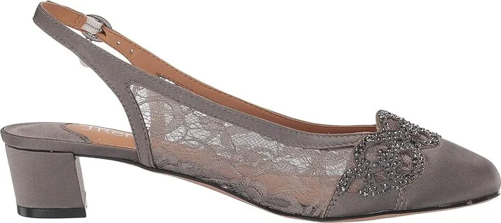J. Renee Faleece Women's Shoes Dark Grey Satin : 8 N (AA), Textile - Image 8