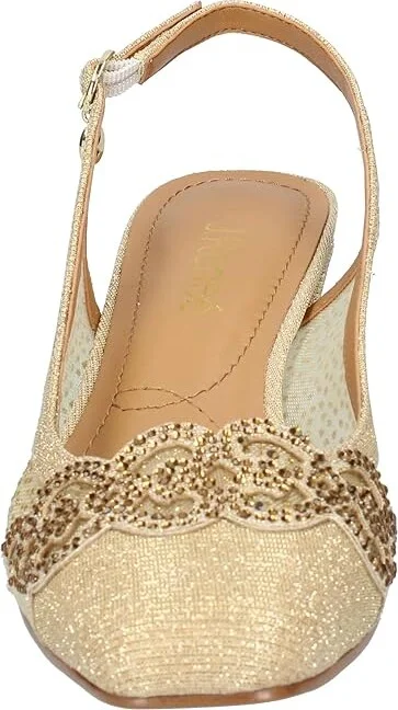 J. Renee Faleece Women's Shoes Gold : 8 M (B), Textile - Image 5