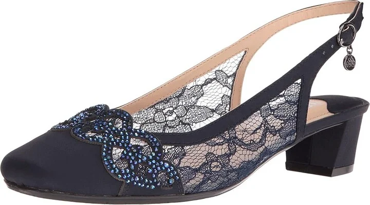 J. Renee Faleece Women's Shoes Navy : 7 N (AA), Textile - Image 2