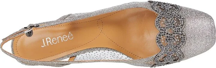 J. Renee Faleece Women's Shoes Pewter Glitter : 5.5 M (B), Textile - Image 2