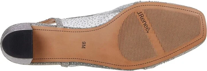 J. Renee Faleece Women's Shoes Pewter Glitter : 5.5 M (B), Textile - Image 3