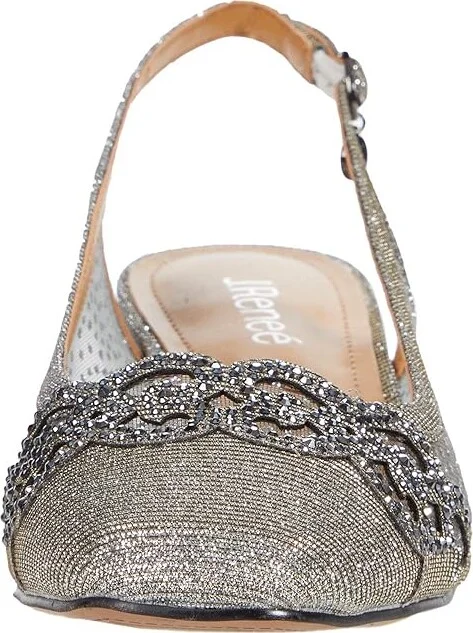 J. Renee Faleece Women's Shoes Pewter Glitter : 5.5 M (B), Textile - Image 5