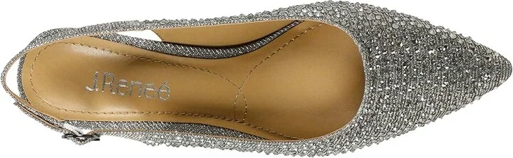 J. Renee Ferryanne Women's Shoes Pewter Glitter : 6.5 M (B), Textile - Image 2