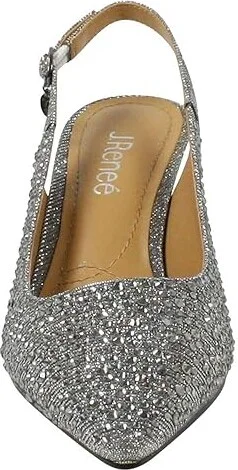 J. Renee Ferryanne Women's Shoes Pewter Glitter : 6.5 M (B), Textile - Image 5