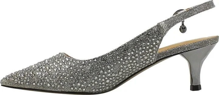 J. Renee Ferryanne Women's Shoes Pewter Glitter : 6.5 M (B), Textile - Image 6