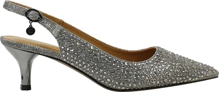 J. Renee Ferryanne Women's Shoes Pewter Glitter : 6.5 M (B), Textile - Image 7