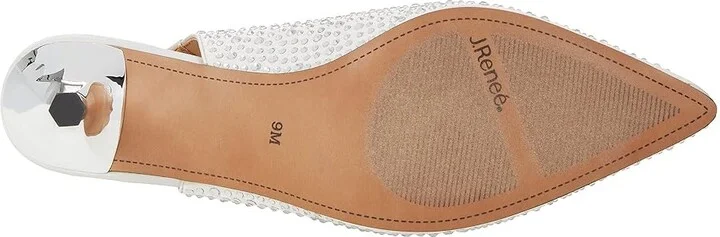 J. Renee Ferryanne Women's Shoes Steel Gray Satin : 5 M (B), Textile - Image 3