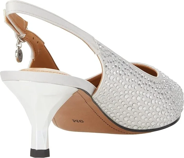 J. Renee Ferryanne Women's Shoes Steel Gray Satin : 5 M (B), Textile - Image 4