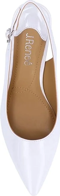 J. Renee Ferryanne Women's Shoes White : 9.5 W (C), Textile - Image 2