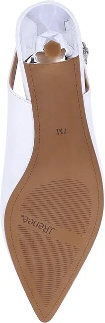J. Renee Ferryanne Women's Shoes White : 9.5 W (C), Textile - Image 3