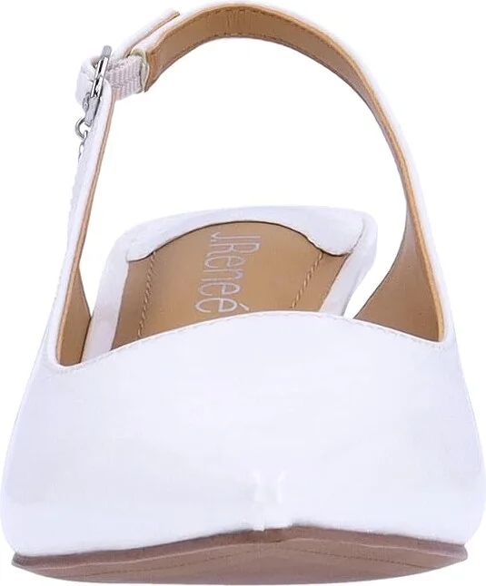 J. Renee Ferryanne Women's Shoes White : 9.5 W (C), Textile - Image 7