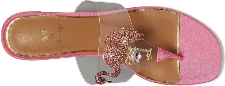 J. Renee Flami Women's Sandals Clear/Pink : 6.5 M (B) - Image 2