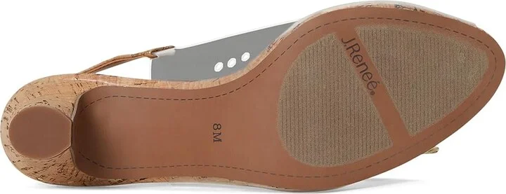 J. Renee Gloriana High Women's Heels Clear/Natural/Gold : 9.5 M (B), Rubber/Synthetic - Image 3