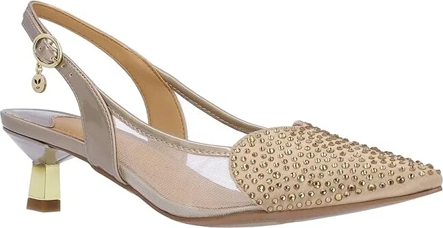 J. Renee Gwyn High Women's Heels Beige : 9 W (C), Rubber/Synthetic