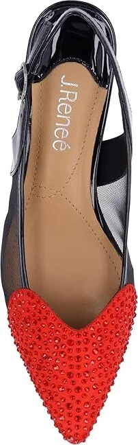 J. Renee Gwyn High Women's Heels Black/Red : 6 M (B), Rubber/Synthetic - Image 2