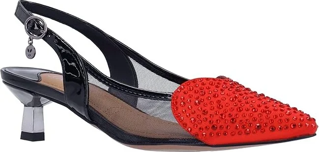J. Renee Gwyn High Women's Heels Black/Red : 6 M (B), Rubber/Synthetic