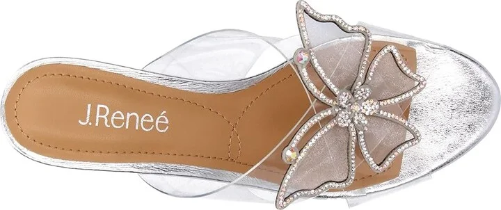 J. Renee Harita Women's Shoes Clear/Silver : 5.5 M (B), Synthetic - Image 2
