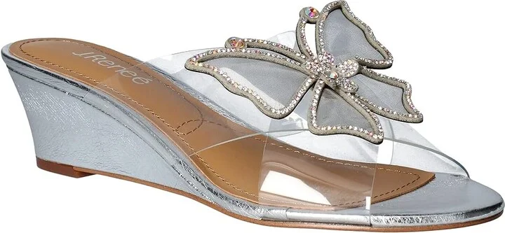 J. Renee Harita Women's Shoes Clear/Silver : 5.5 M (B), Synthetic