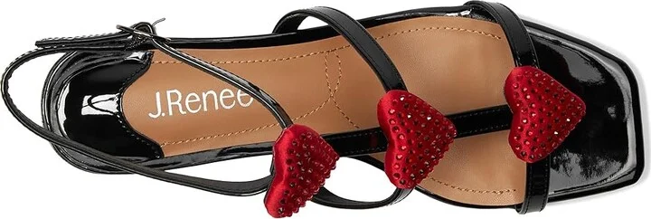 J. Renee Heartly Women's Sandals Black : 8.5 M (B), Rubber - Image 2