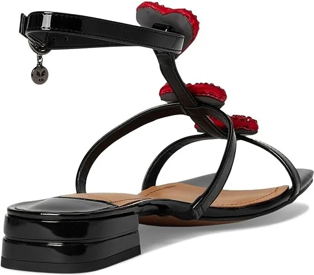 J. Renee Heartly Women's Sandals Black : 8.5 M (B), Rubber - Image 4