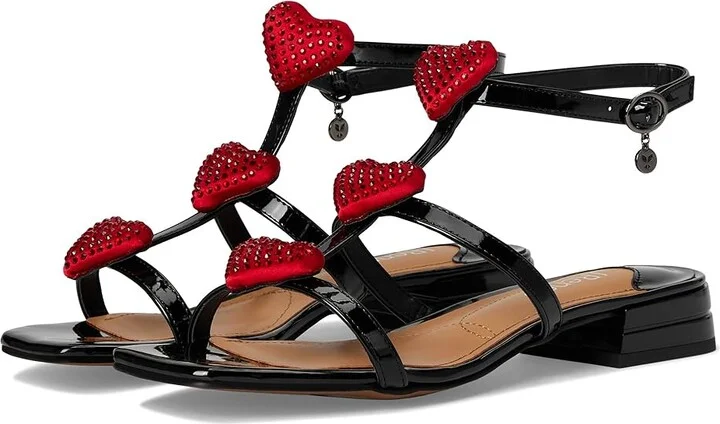 J. Renee Heartly Women's Sandals Black : 8.5 M (B), Rubber