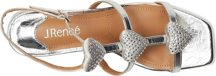 J. Renee Heartly Women's Sandals Silver : 6 M (B), Rubber - Image 2
