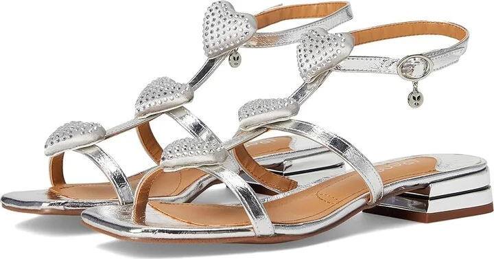 J. Renee Heartly Women's Sandals Silver : 6 M (B), Rubber