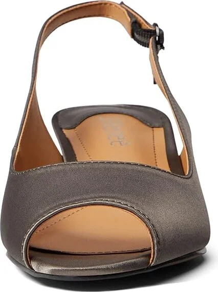 J. Renee Jenvey Women's Shoes Dark Gray Satin : 5 M (B), Textile - Image 2