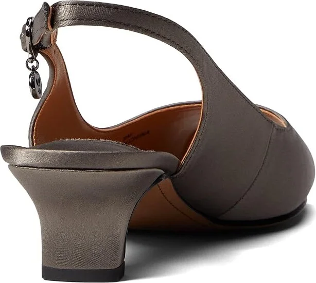 J. Renee Jenvey Women's Shoes Dark Gray Satin : 5 M (B), Textile - Image 4