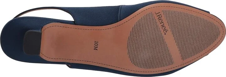 J. Renee Jenvey Women's Shoes Navy Satin : 7 N (AA), Textile - Image 4