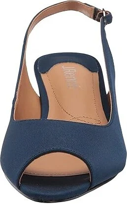 J. Renee Jenvey Women's Shoes Navy Satin : 7 N (AA), Textile - Image 6