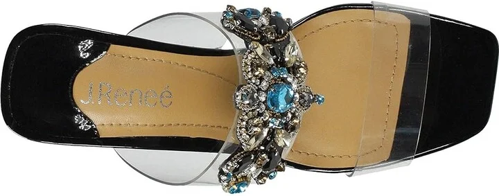 J. Renee Kamelia Women's Shoes Clear/Black/Multi : 8 M (B), Synthetic - Image 2