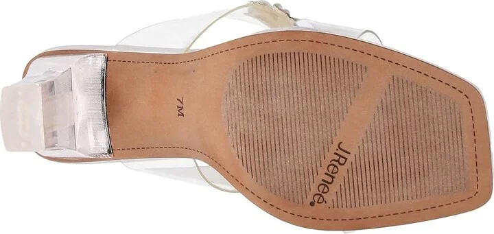 J. Renee Kamelia Women's Shoes Clear/White/Pearls : 7.5 W (C), Synthetic - Image 3