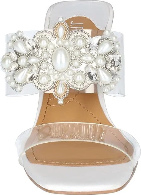 J. Renee Kamelia Women's Shoes Clear/White/Pearls : 7.5 W (C), Synthetic - Image 5