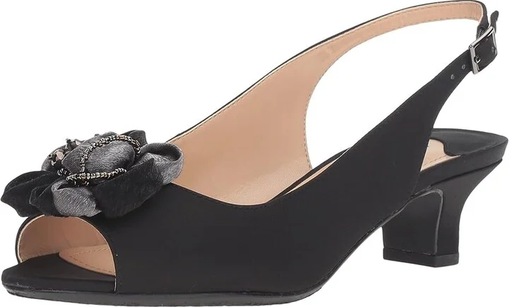 J. Renee Leonelle Women's Shoes Black : 7.5 N (AA), Textile - Image 2