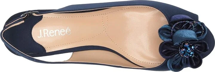 J. Renee Leonelle Women's Shoes Navy : 5 M (B), Textile - Image 3