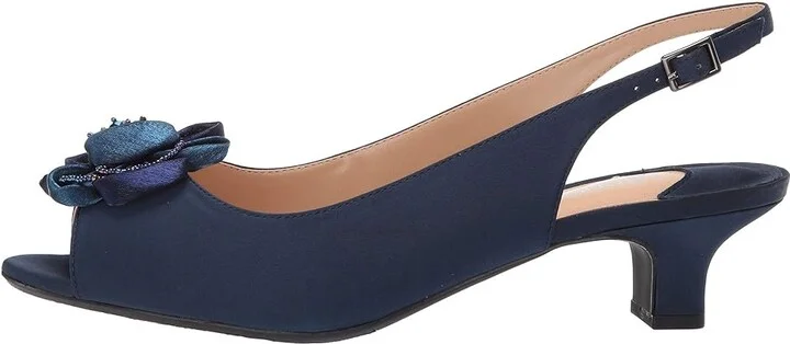 J. Renee Leonelle Women's Shoes Navy : 5 M (B), Textile - Image 7