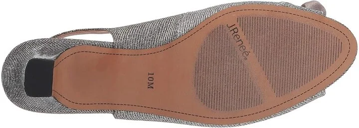 J. Renee Leonelle Women's Shoes Pewter Glitter : 7.5 N (AA), Textile - Image 4