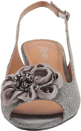 J. Renee Leonelle Women's Shoes Pewter Glitter : 7.5 N (AA), Textile - Image 6