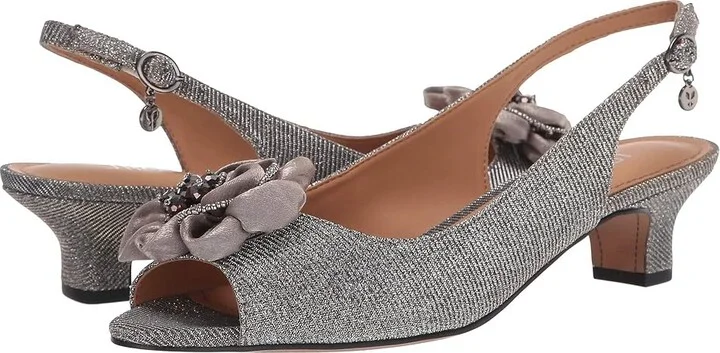 J. Renee Leonelle Women's Shoes Pewter Glitter : 7.5 N (AA), Textile