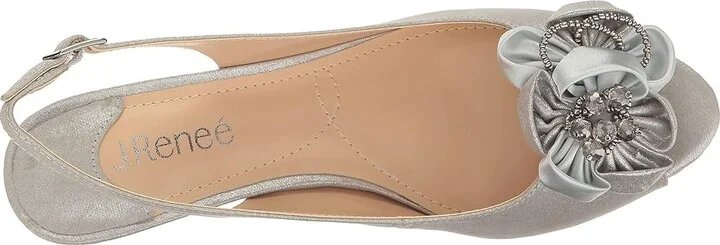 J. Renee Leonelle Women's Shoes Silver : 5.5 M (B), Textile - Image 3