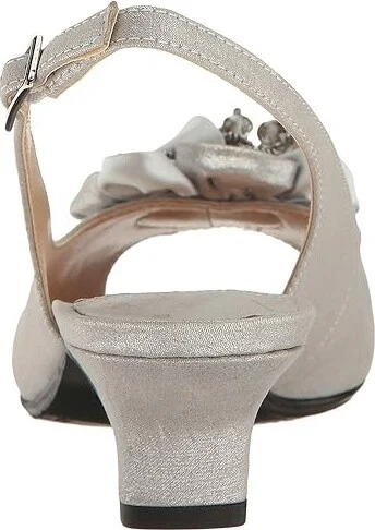 J. Renee Leonelle Women's Shoes Silver : 5.5 M (B), Textile - Image 5